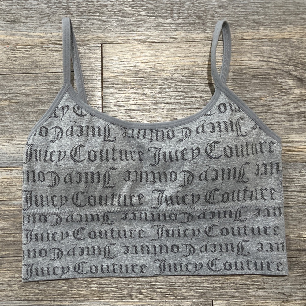 Juicy Couture Intimates Bra MED Grey Bralette w/ Adjustable Straps